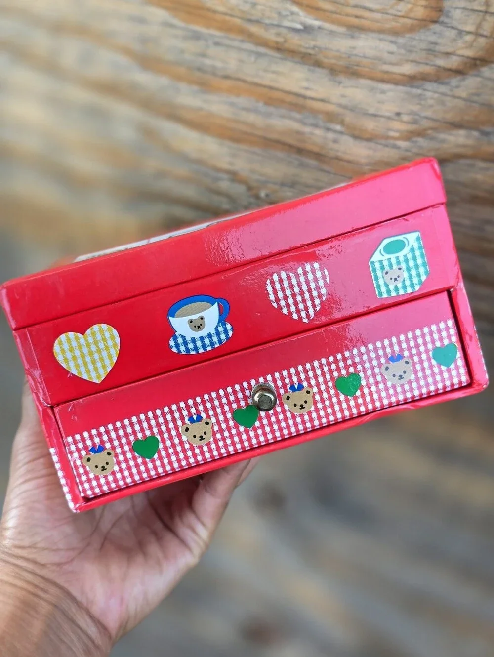1990's NEW vintage SANRIO Hello Kitty double-tiered stamps, stickers, paper